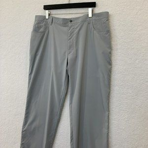 PGA Tour Men's 40x29 Gray Light Weight Golf Performance Pants